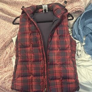 Patagonia Red and Black Plaid Vest